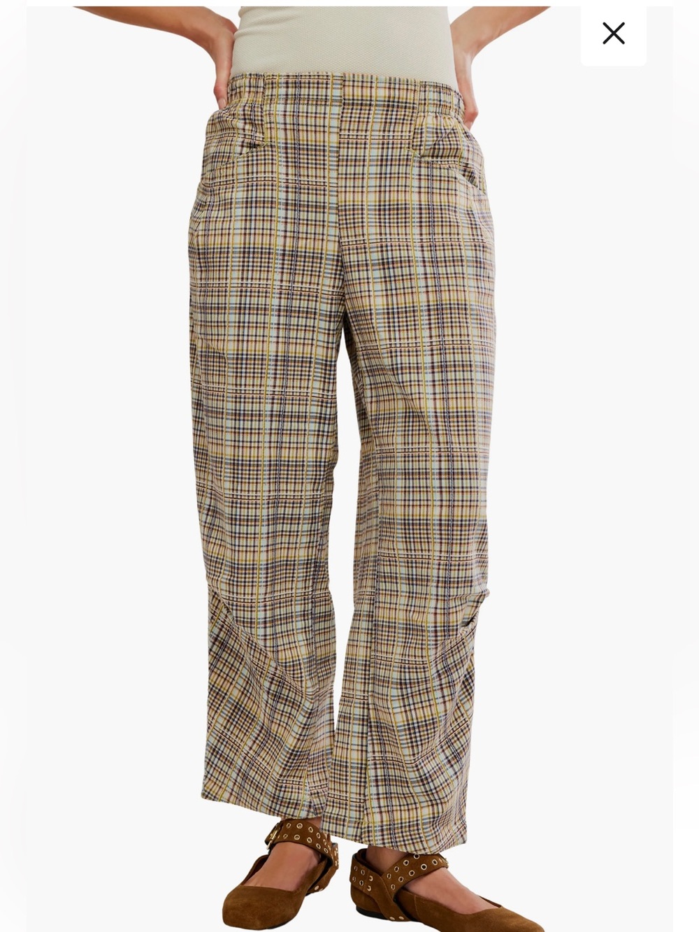 Free People Nice Choice Stripe Pull On Pants